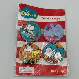 Dr.Suess Set Of 4 Badges Button Pins